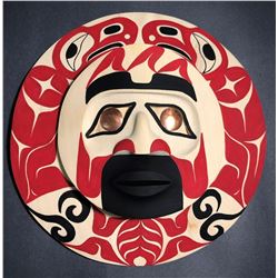 West Coast Native Moon Mask with Eagle Spirit