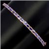 Image 1 : Natural 4x3mm Top Nice Blue Violet Tanzanite Bangle