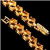 Image 3 : NATURAL ORANGISH YELLOW CITRINE PEAR Bracelet