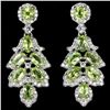 Image 1 : NATURAL AAA GREEN PERIDOT Earrings