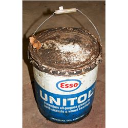 VINTAGE ESSO  PAIL; UNITOL BLUE PREMIUM ALL