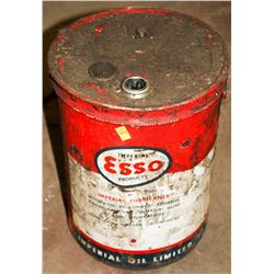 VINTAGE ESSO IMPERIAL LUBRICANTS  5 GALLON PAIL