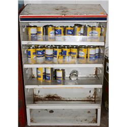 METAL AUTOMOTIVE DISPLAY CABINET STOCKED WITH