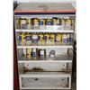 Image 1 : METAL AUTOMOTIVE DISPLAY CABINET STOCKED WITH