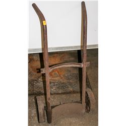 ANTIQUE METAL WHEEL OIL DRUM WHEELER/ DOLLY