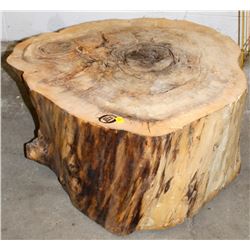 OMU WOODWORKS LIVE EDGE WOOD SLAB COFFEE TABLE