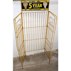 VINTAGE METAL FOLDABLE NEWSPAPER/ DISPLAY STAND