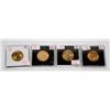 Image 1 : LOT OF 4 GOLD PLATED 25 CENT PCS; 2000, 2004 (2) &