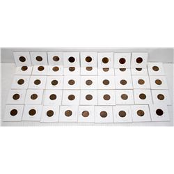 LOT OF 43 CNDN KING GEORGE THE 5TH 1 CENT PCS