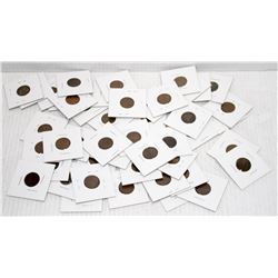 LOT OF 49 US PENNIES; ASSORTED YEARS