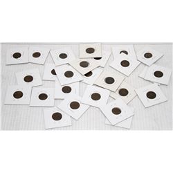 LOT OF 26 US INDIAN HEAD PENNIES