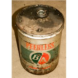 ANTIQUE B A PEERLESS HD MOTOR OIL 5 GALLON PAIL