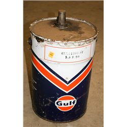 ANTIQUE GULF GEAR LUBE 5 GALLON PAIL