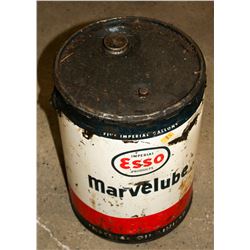 VINTAGE ESSO IMPERIAL MARVELUBE 5 GALLON PAIL