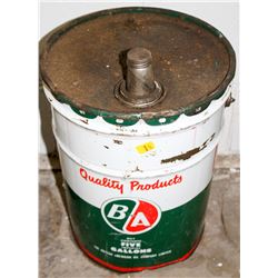 ANTIQUE B A 5 GALLON PAIL