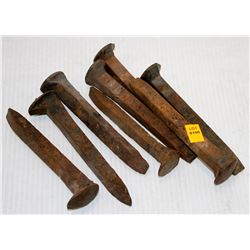 LOT OF 8 RAILROAD SPIKES