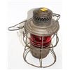 Image 1 : VINTAGE C.N.R. CONDUCTORS LANTERN W/ AMBER RED
