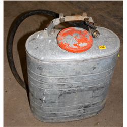 ANTIQUE FIREFIGHTERS EXTINGUISHING METAL BACK PACK