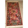Image 1 : 57" X 25" PERSIAN PRAYER RUG- PINK FLORAL PATTERN