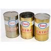 Image 1 : LOT OF 3 ESSO EXTRA MOTOR OIL COLLECTIBLE TIN CANS
