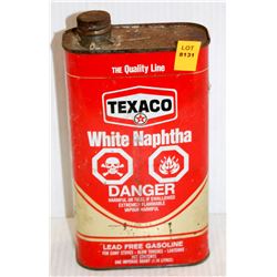 COLLECTIBLE TEXACO WHITE NAPHTE 1QT TIN