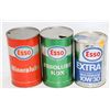 Image 1 : LOT OF 3 ASSORTED COLLECTIBLE ESSO AUTOMOTIVE TINS