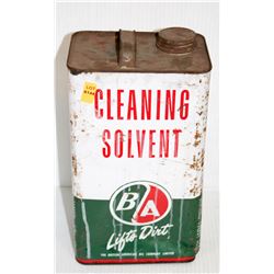 B A COLLECTIBLE CLEANING SOLVENT TIN