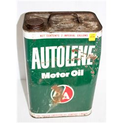 B A COLLECTIBLE AUTOLENE MOTOR OIL TIN