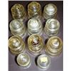 Image 1 : LOT OF 11 CLEAR GLASS INSULATORS