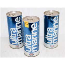 LOT OF 3 COLLECTIBLE ESSO ULTRA MARINE MOTOR OIL