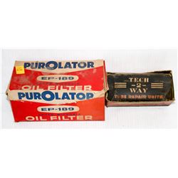 LOT OF PUROLATOR OIL FILTER & TECH 2 WAY TUBE