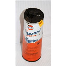 GULF COLLECTIBLE PREMIUM OUTBOARD MOTOR OIL TIN