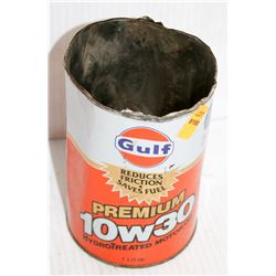 GULF COLLECTIBLE PREMIUM 10W30 MOTOR OIL TIN