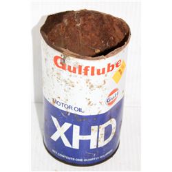 GULFLUBE COLLECTIBLE XHD MOTOR OIL TIN