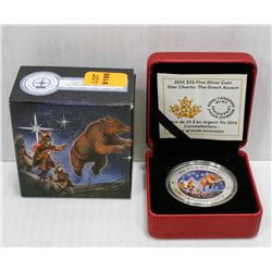 2015 $25 FINE SILVER COIN; STAR CHARTS- THE GREAT