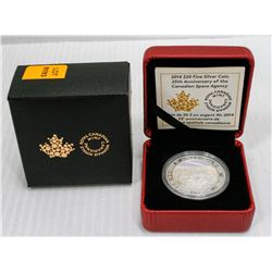 2014 $20 FINE SILVER COIN; 25TH ANNIVERSARY OF THE