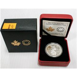 2014 $5 FINE SILVER COIN; CANADIAN EXPEDITIONARY