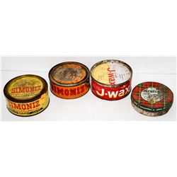 LOT OF 4 ASSORTED SHOP COLLECTIBLES; SIMONIZ WAX/