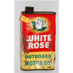 WHITE ROSE COLLECTIBLE OUTBOARD MOTOR OIL TIN