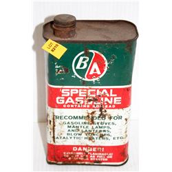 B A COLLECTIBLE SPECIAL GASOLINE TIN