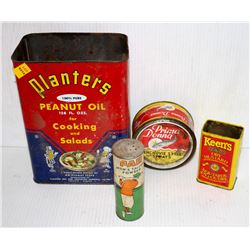 LOT OF 4 ESTATE COLLECTIBLES & TINS; PRIMA DONNA