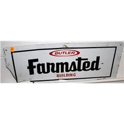 VINTAGE BUTLER FARMSTEAD BUILDING METAL SIGN