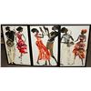 Image 1 : 3PC ABSTRACT OIL ON CANVAS PORTRAITS OF MUSICIANS &