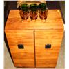 Image 1 : TEAK MID CENTURY MODERN LIQUOR CABINET W/ 6