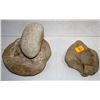 Image 1 : INDIGENOUS 3PC RIVER ROCK MORTAR & PESTAL