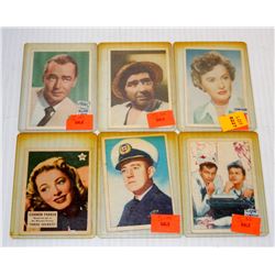 LOT OF 6 MOVIE STAR COLLECTORS CARDS
