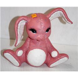 ESTATE CERAMIC HANDMADE PINK BUNNY RABBIT PIGGY