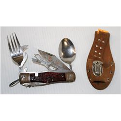 WWII UTILITY KNIFE W/ BELT HOLSTER