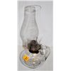 Image 1 : ANTIQUE SMALL CLEAR GLASS OIL FINGER LAMP