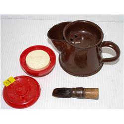 WWI SHAVING MUG *STILL HAS ORIGINAL SOAP IN IT*